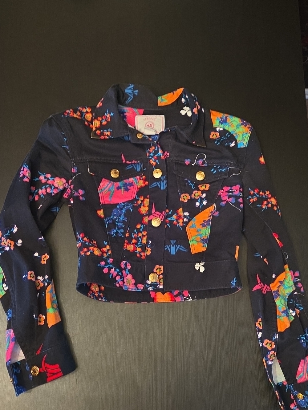 Versace Floral Cropped Jacket